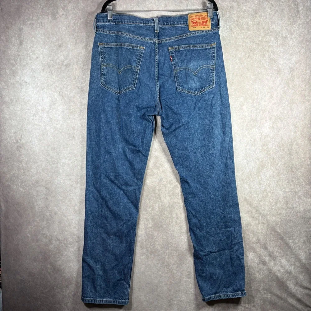 Levi's‎ Jeans Mens 36x32 Blue 514 Straight Fit Stretch Denim Everyday